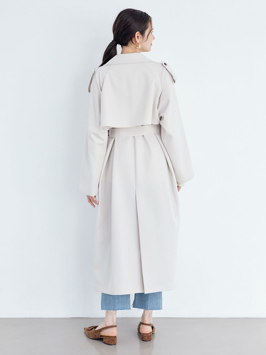 Mila Owen「共ベルト付憲章デザイントレンチコート」|トレンチコート|