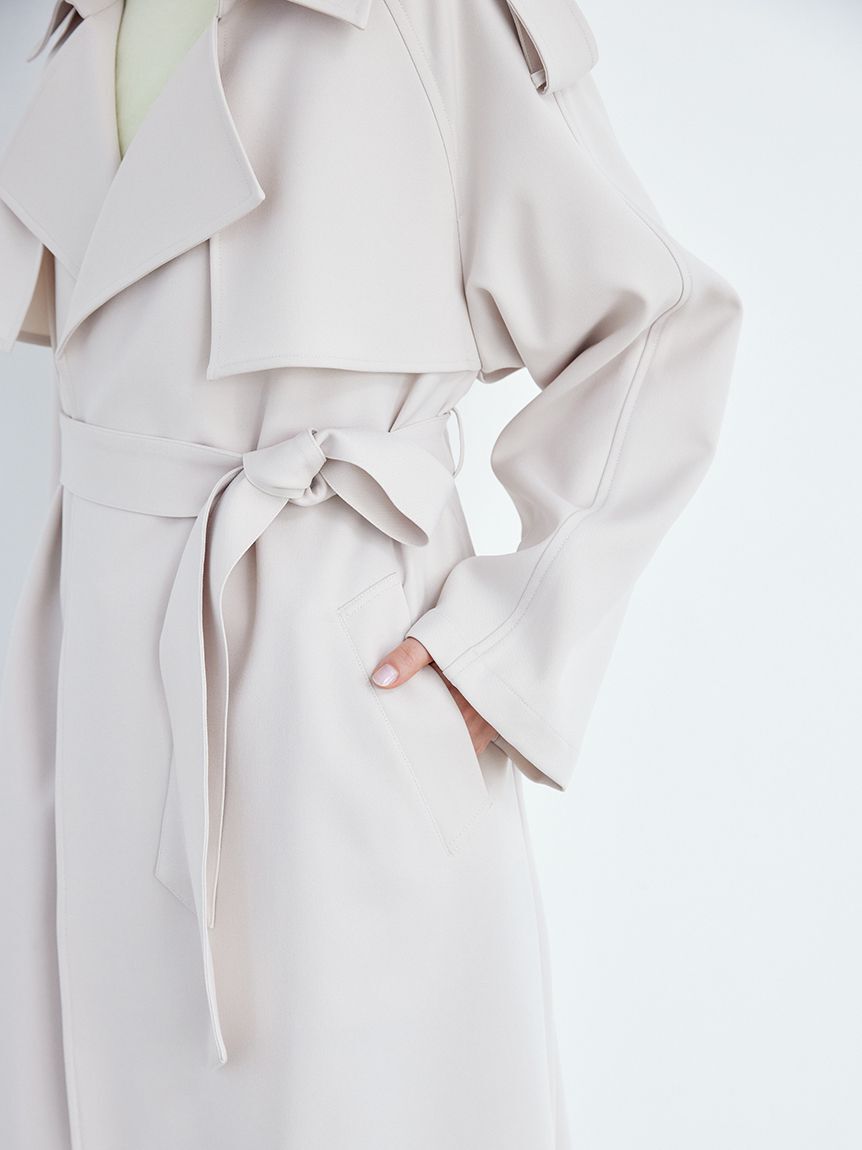 Mila Owen「共ベルト付憲章デザイントレンチコート」|トレンチコート|