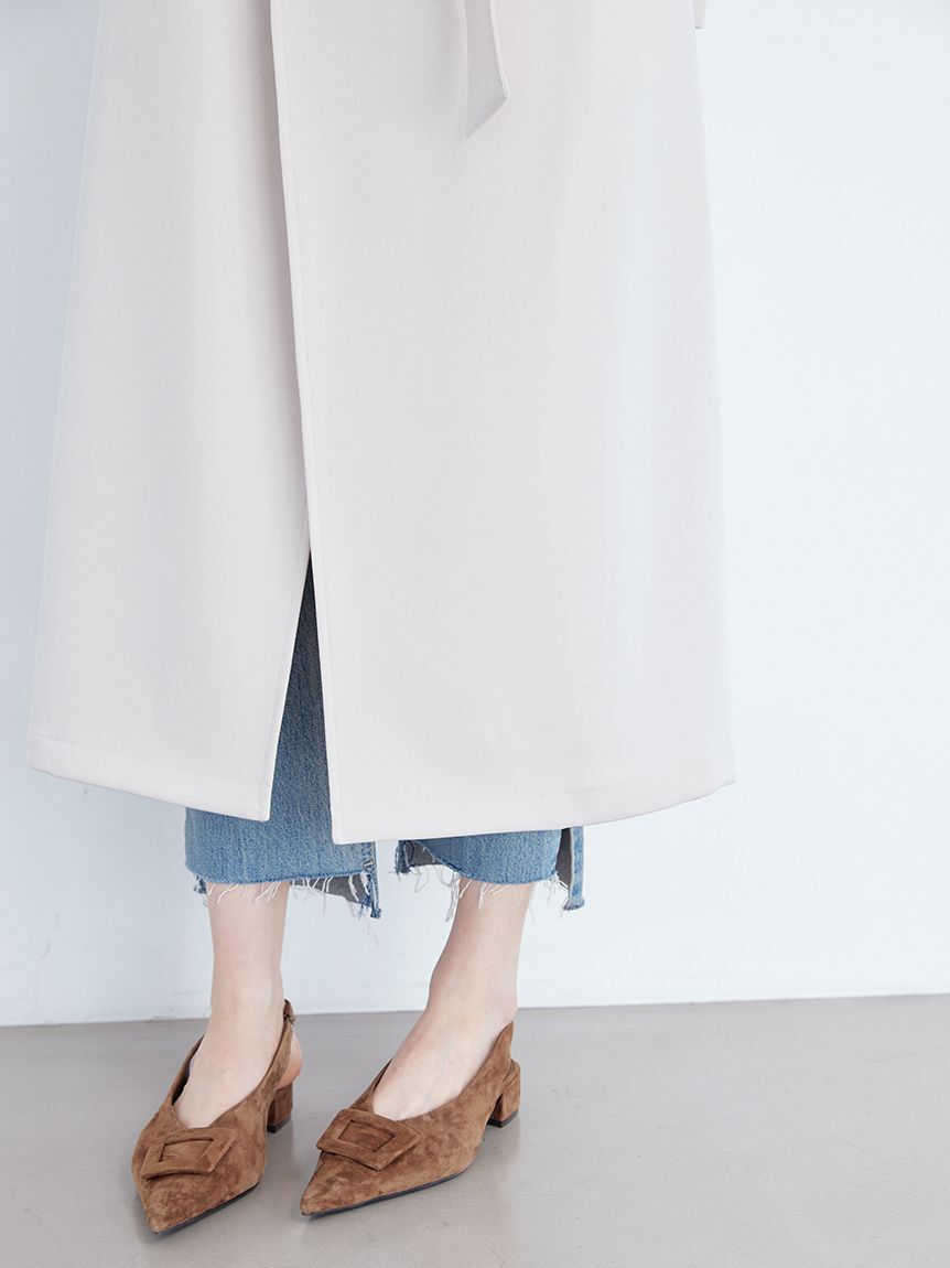 Mila Owen「共ベルト付憲章デザイントレンチコート」|トレンチコート|