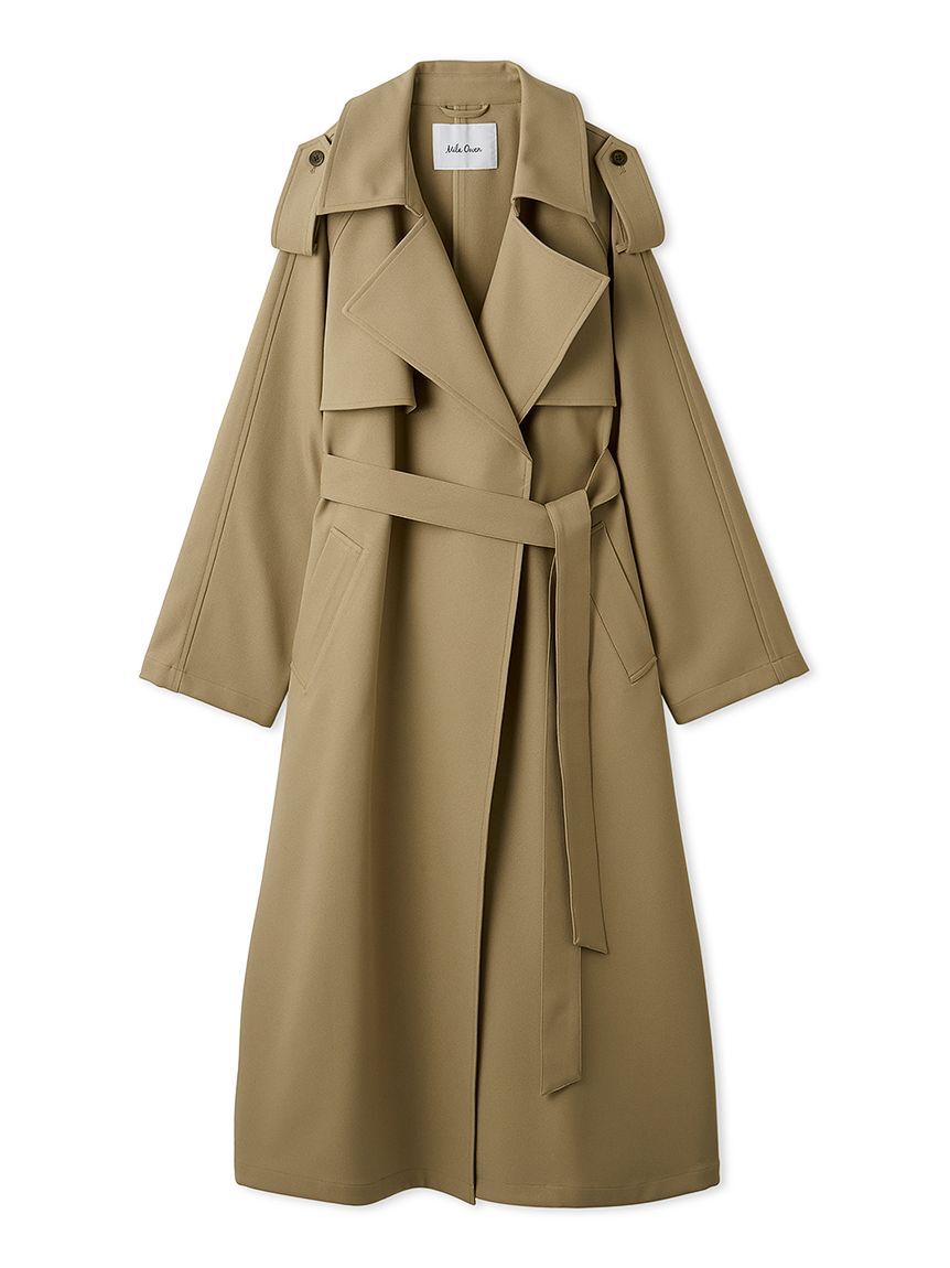 Mila Owen「共ベルト付憲章デザイントレンチコート」|トレンチコート|BEG