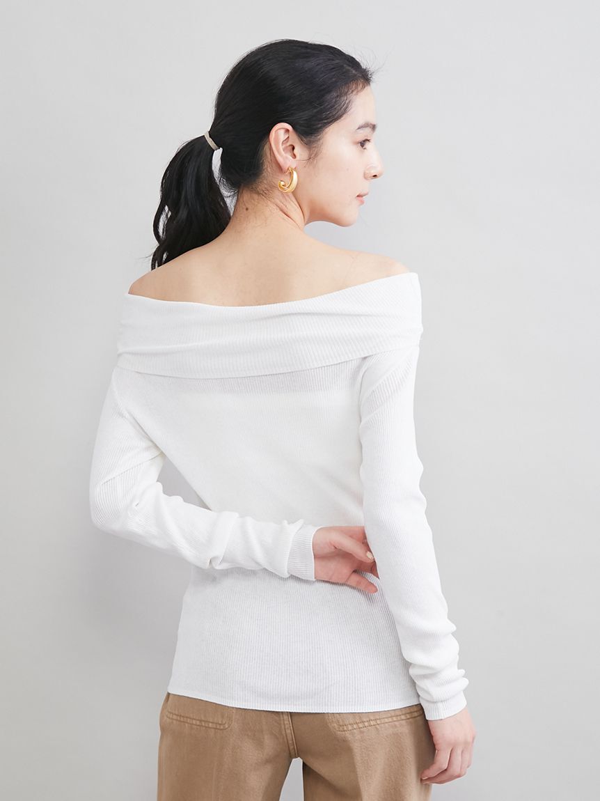 Mila Owen「ハイゲージドレープオフショルニット」|ニット・セーター|