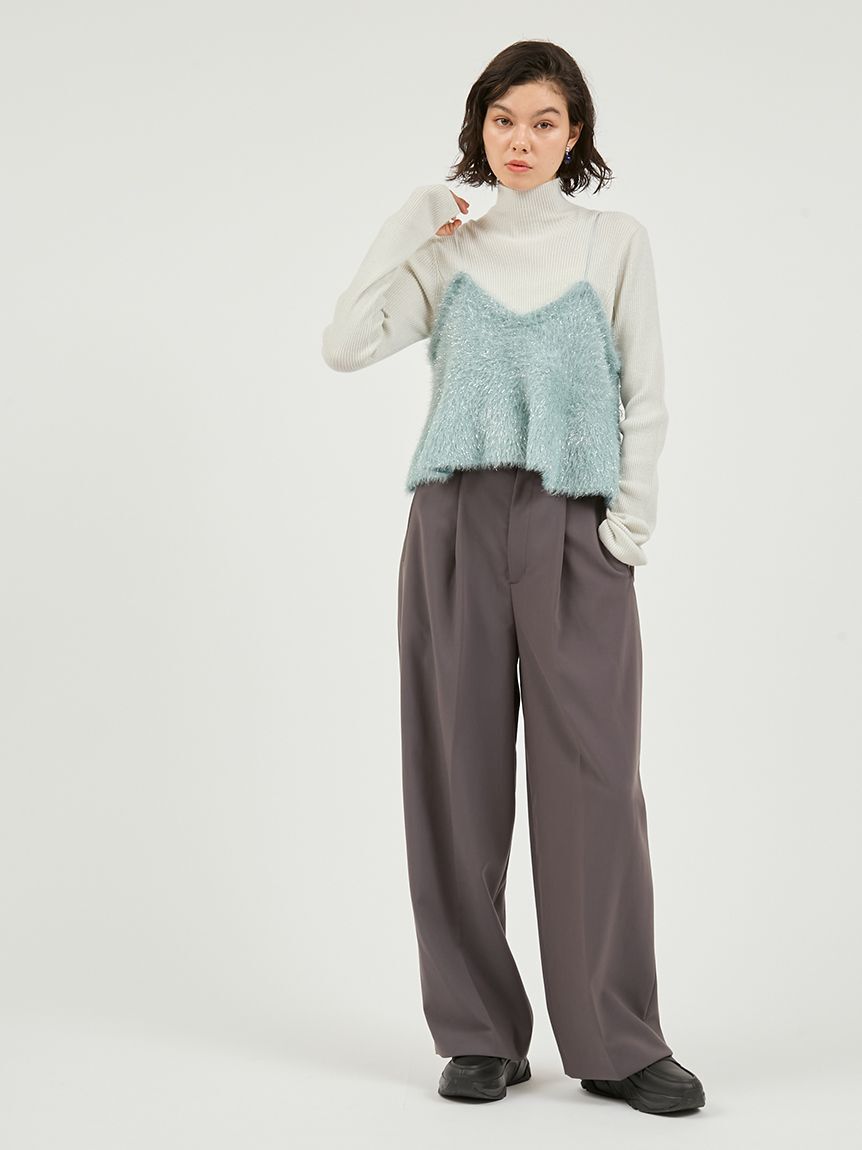 emmi atelier「タックワイドパンツ」|チノ|