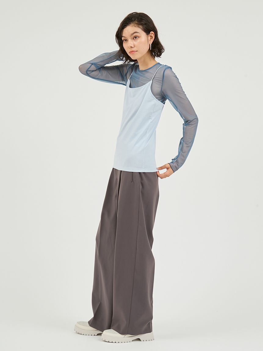 emmi atelier「タックワイドパンツ」|チノ|