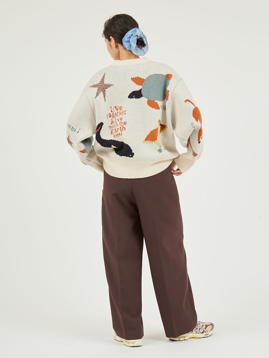 emmi atelier「タックワイドパンツ」|チノ|