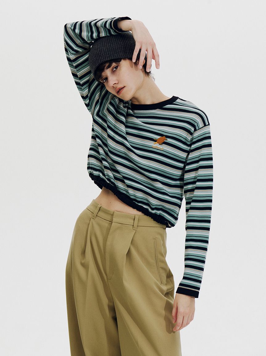 emmi atelier「タックワイドパンツ」|チノ|