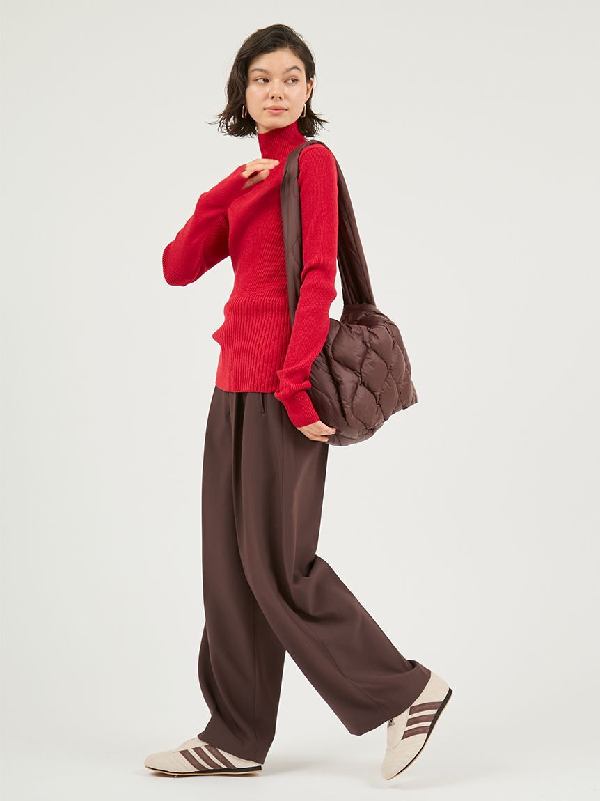 emmi atelier「タックワイドパンツ」|チノ|