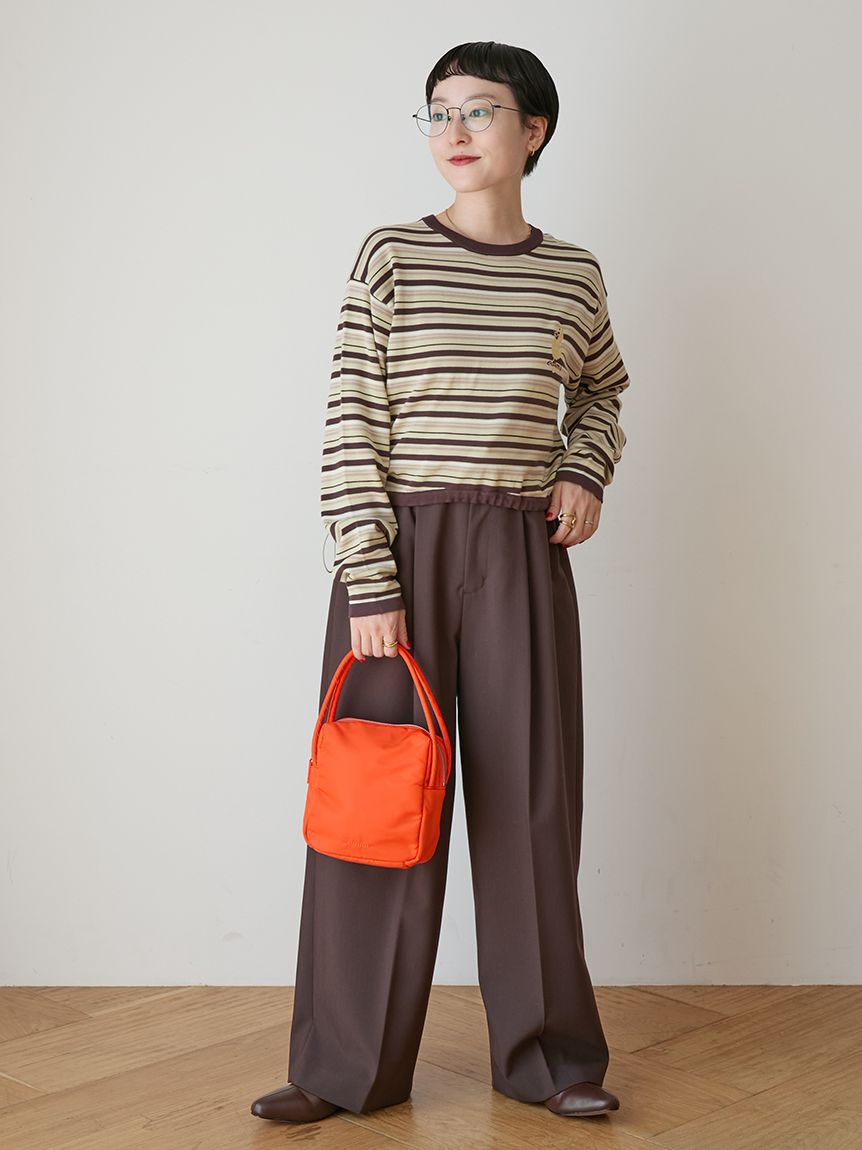 emmi atelier「タックワイドパンツ」|チノ|