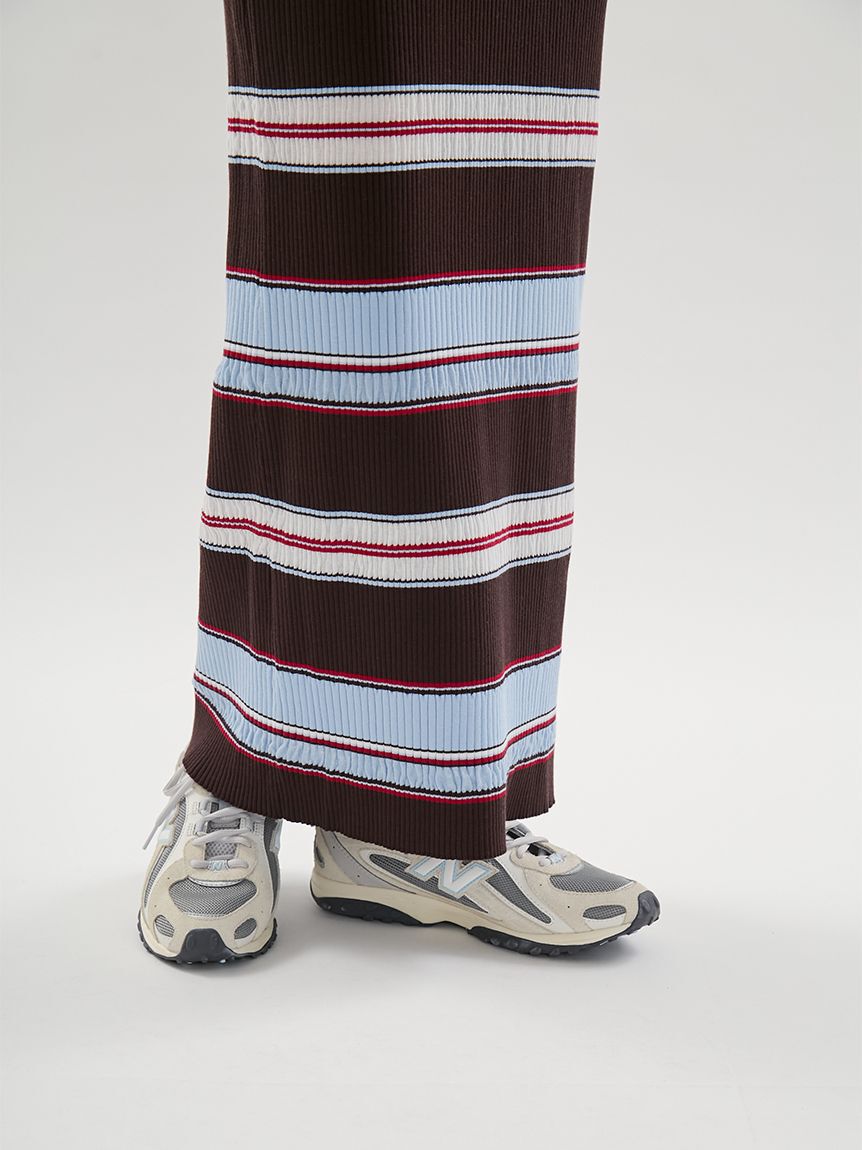 emmi atelier「【ONLINE限定カラーあり】マルチボーダーニットワンピース」|ワンピース|