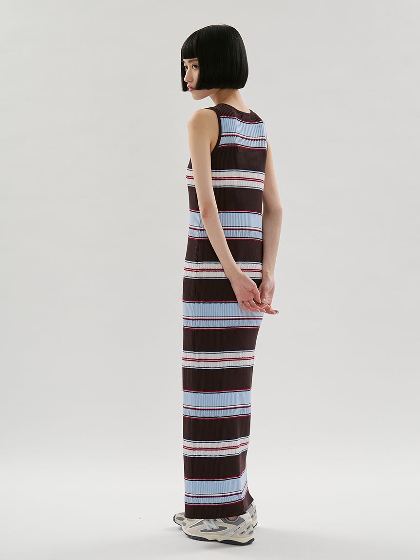 emmi atelier「【ONLINE限定カラーあり】マルチボーダーニットワンピース」|ワンピース|