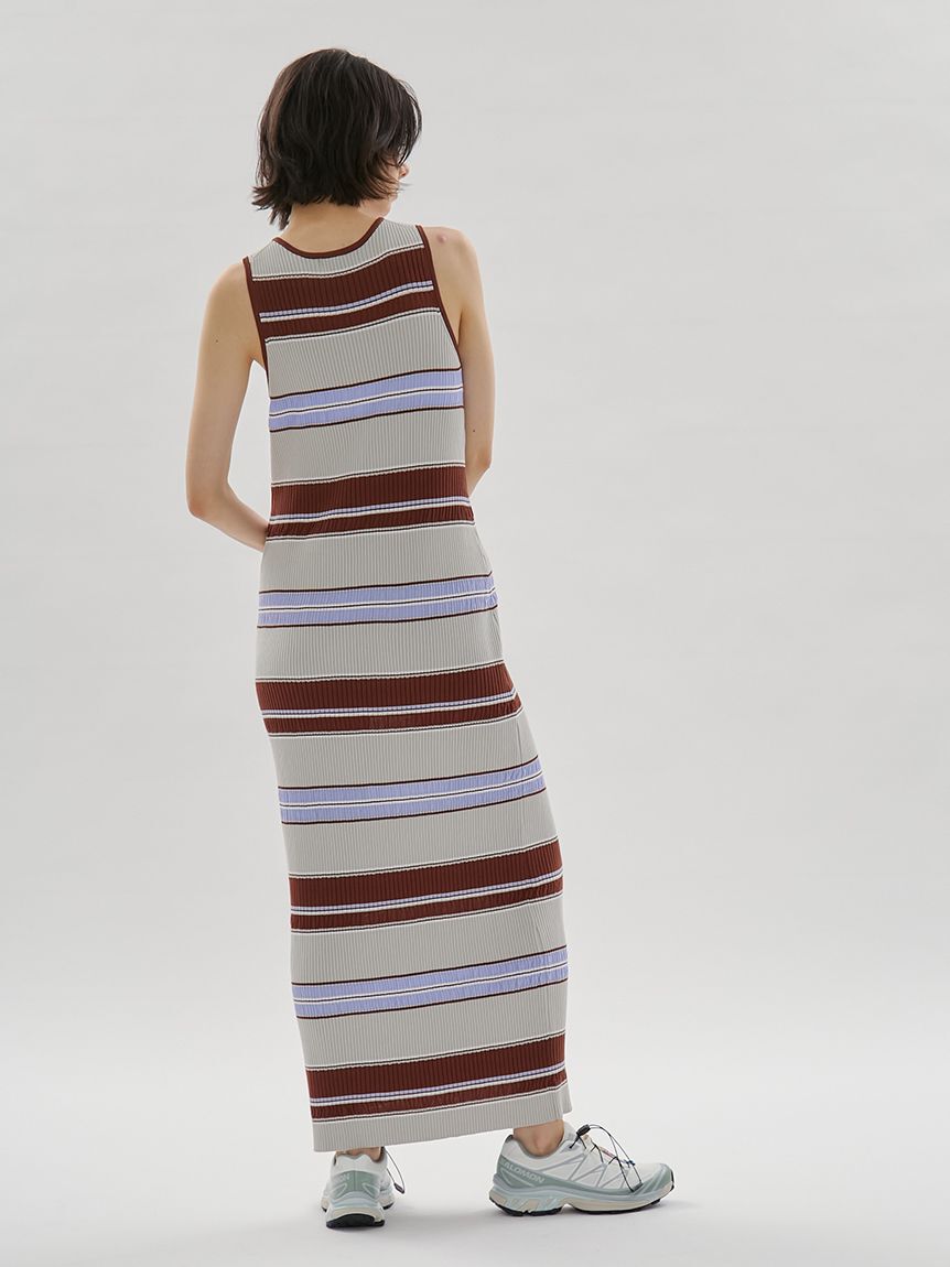 emmi atelier「【ONLINE限定カラーあり】マルチボーダーニットワンピース」|ワンピース|