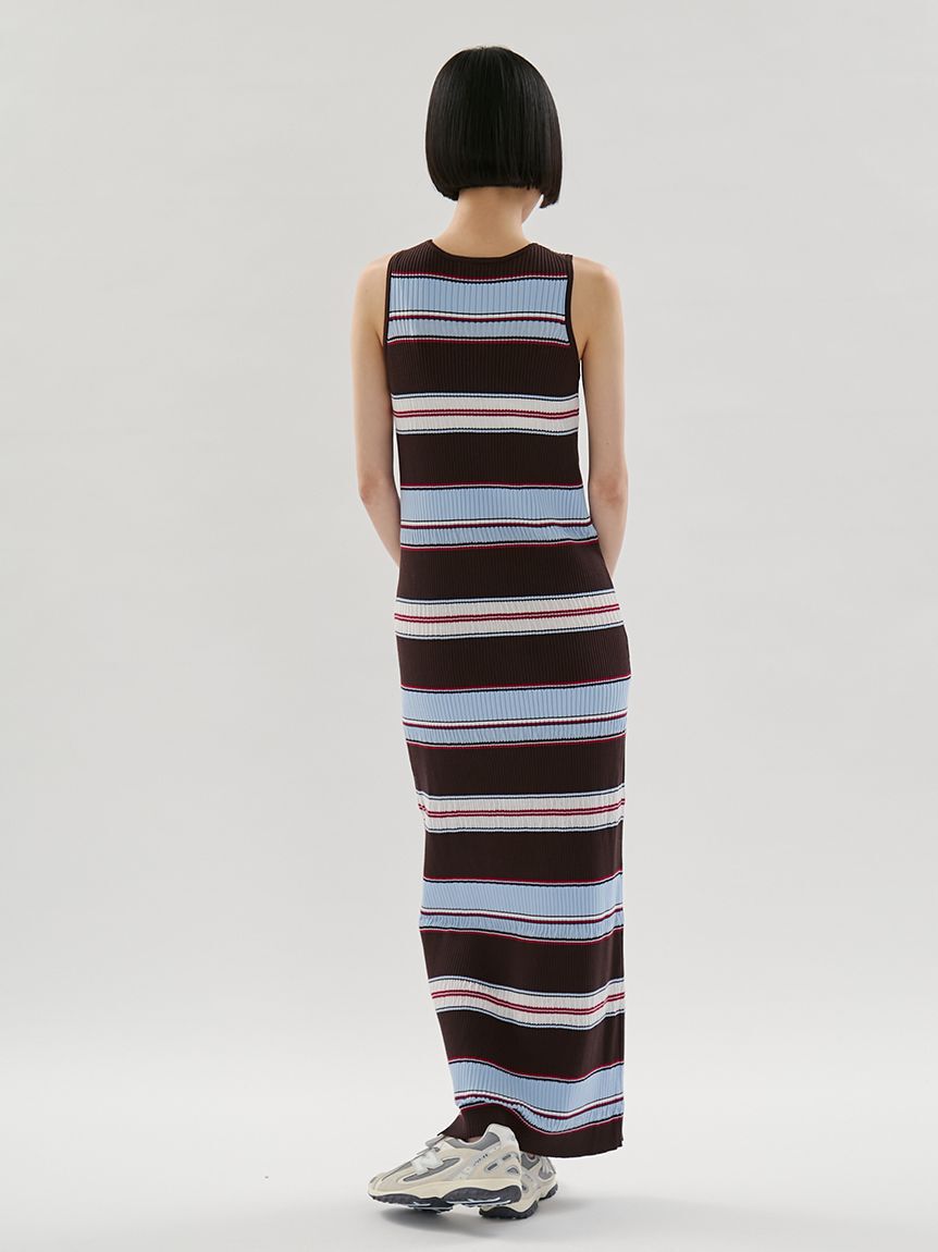 emmi atelier「【ONLINE限定カラーあり】マルチボーダーニットワンピース」|ワンピース|