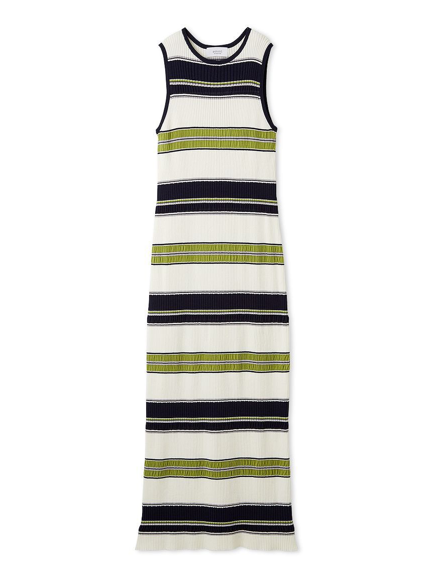 emmi atelier「【ONLINE限定カラーあり】マルチボーダーニットワンピース」|ワンピース|