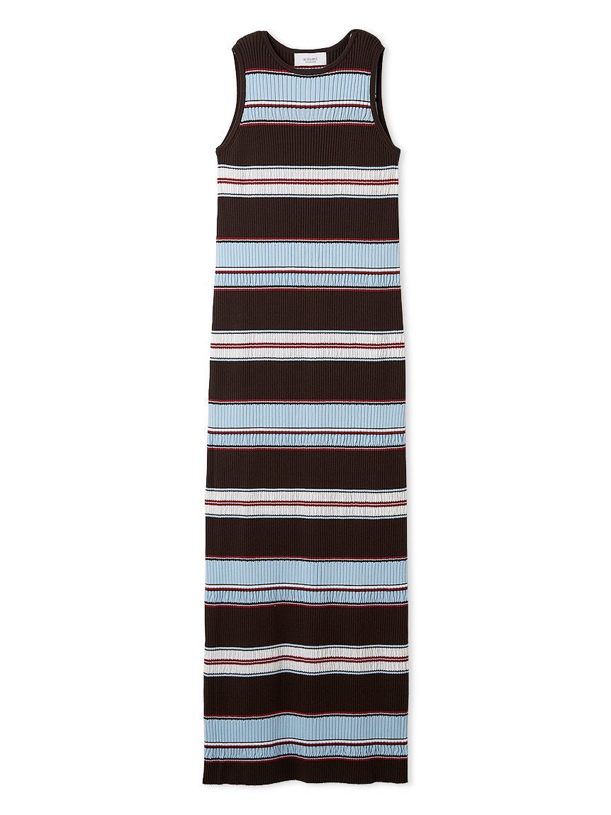 emmi atelier「【ONLINE限定カラーあり】マルチボーダーニットワンピース」|ワンピース|