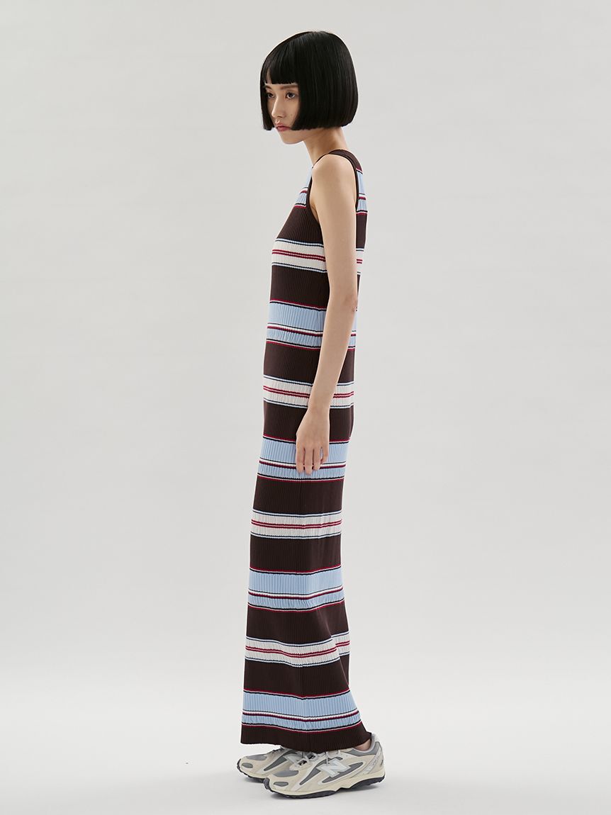 emmi atelier「【ONLINE限定カラーあり】マルチボーダーニットワンピース」|ワンピース|