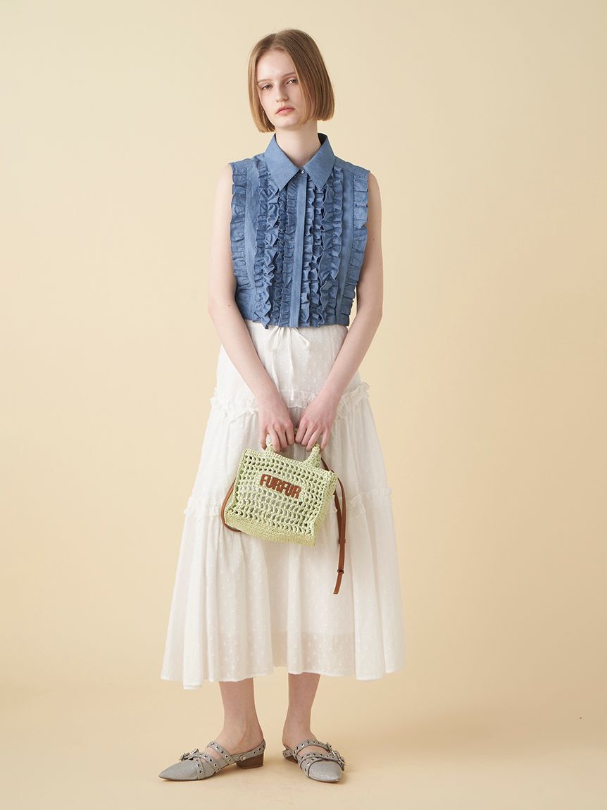 FURFUR「ノースリーブフリルブラウス」|シャツ・ブラウス|