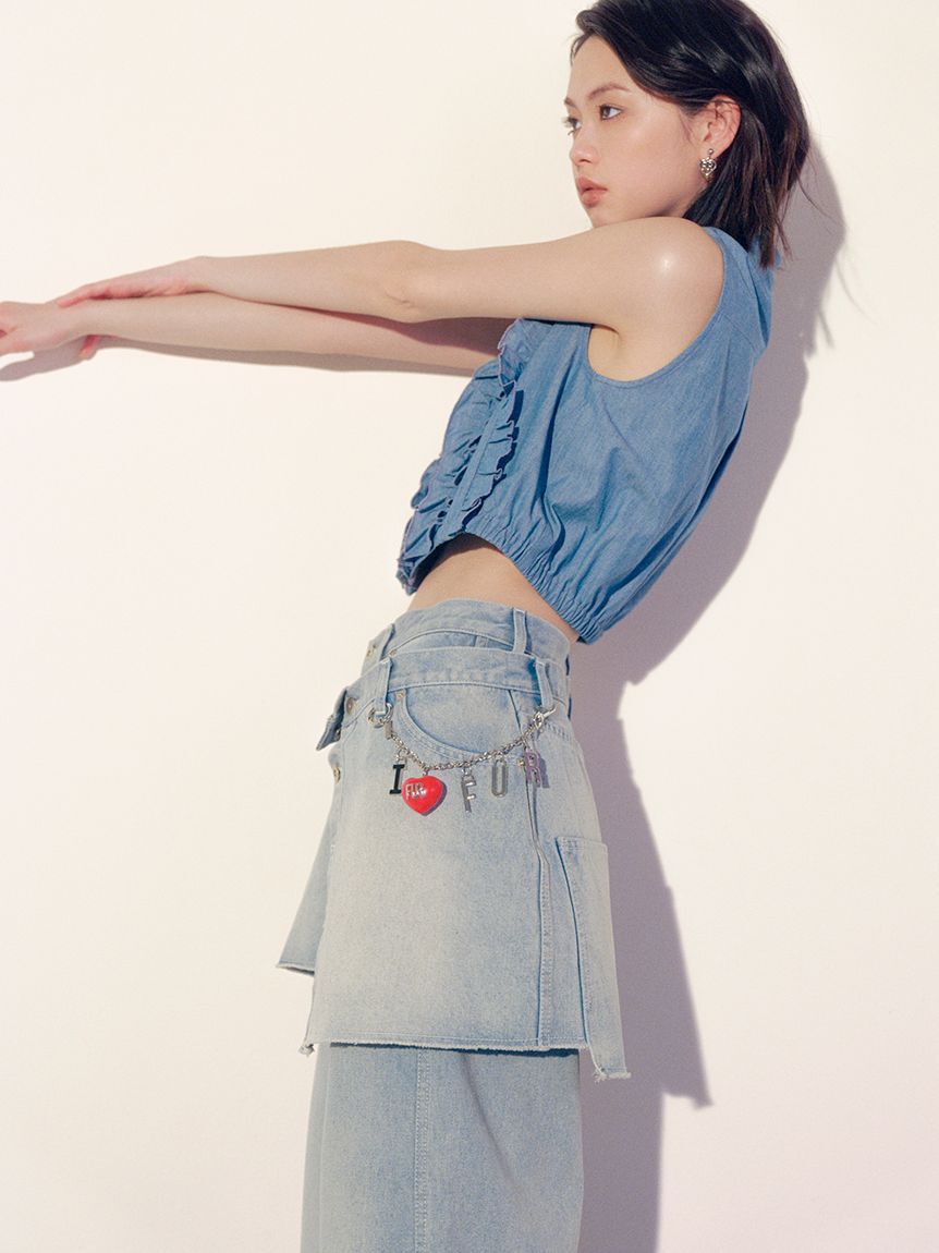 FURFUR「ノースリーブフリルブラウス」|シャツ・ブラウス|