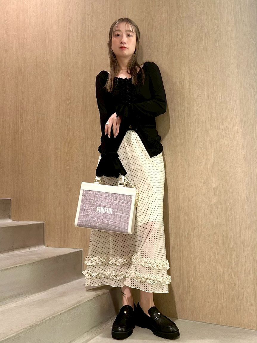 FURFUR「(Lsize) ツイードロゴトートバッグ【WEB・一部店舗限定】」|トートバッグ|