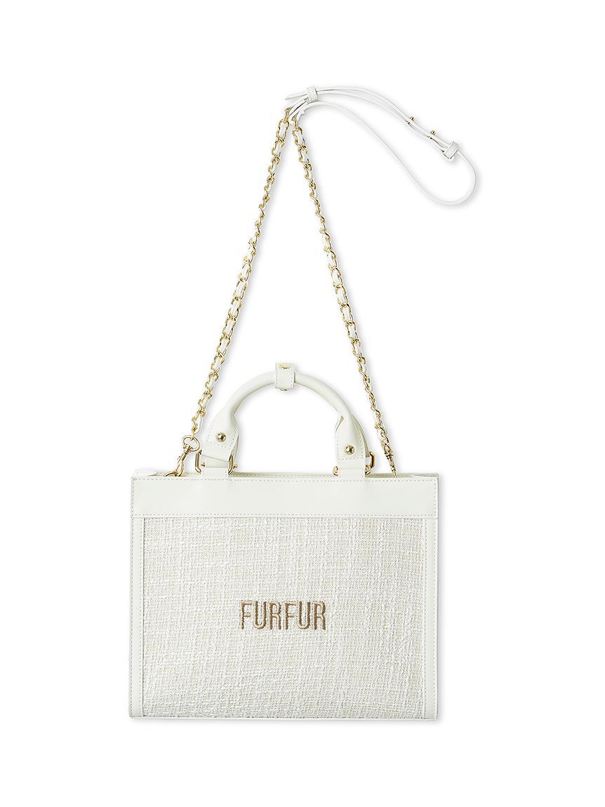 FURFUR「(Lsize) ツイードロゴトートバッグ【WEB・一部店舗限定】」|トートバッグ|