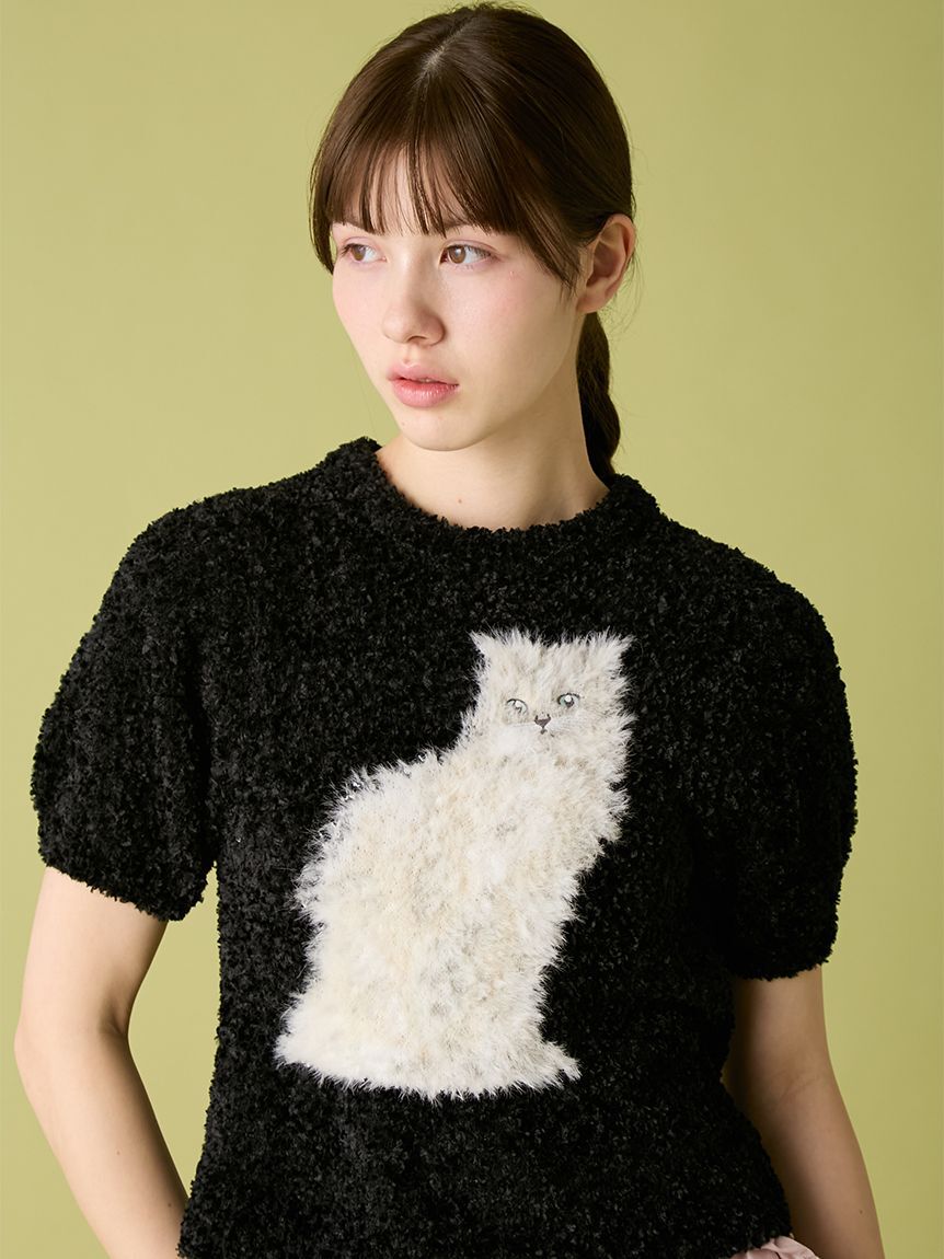 FURFUR「キャットモチーフジャガードニットトップス」|ニット・セーター|