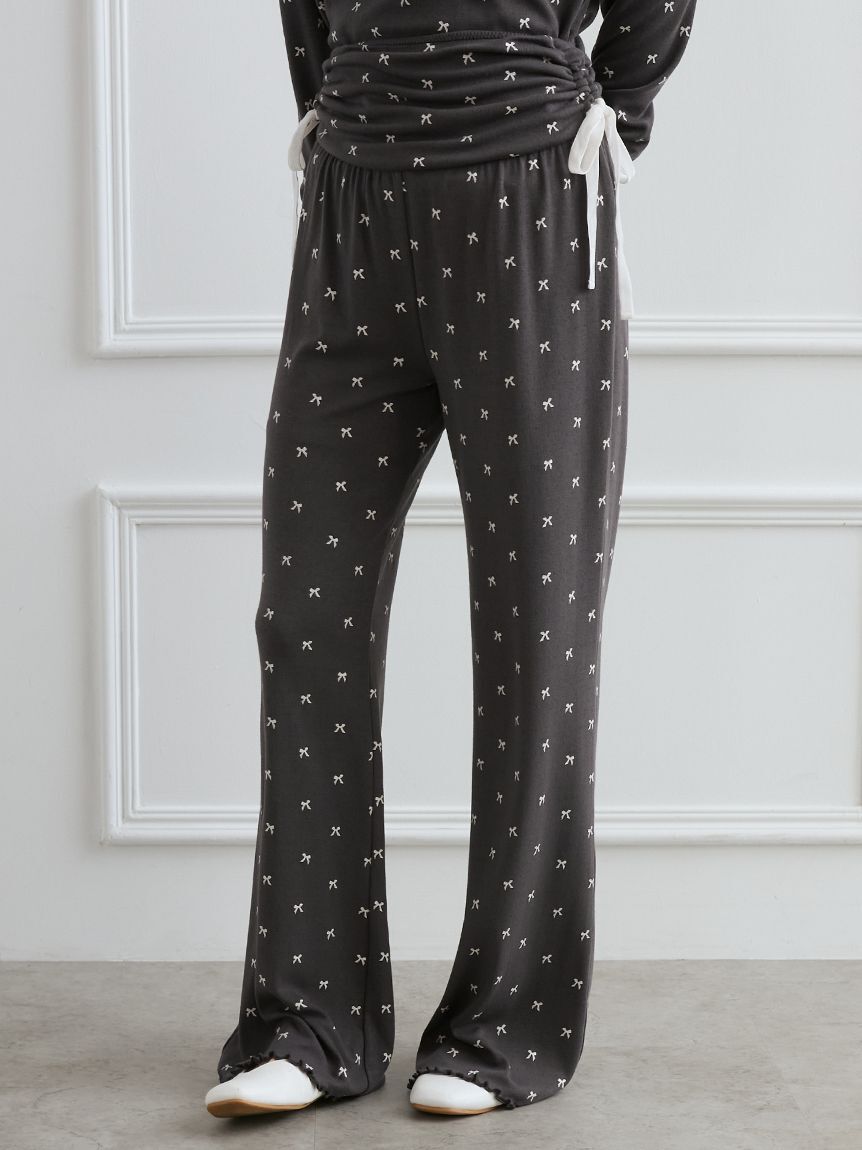 gelato pique「針抜きリボン柄ロングパンツ」|ルームウェア|