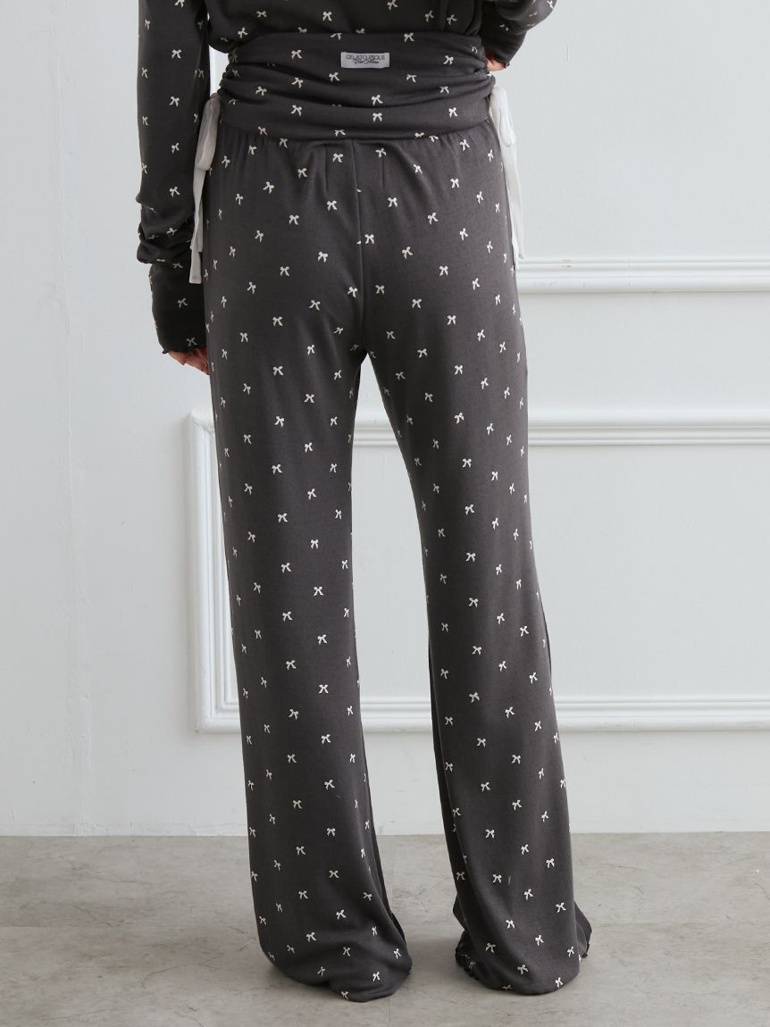 gelato pique「針抜きリボン柄ロングパンツ」|ルームウェア|
