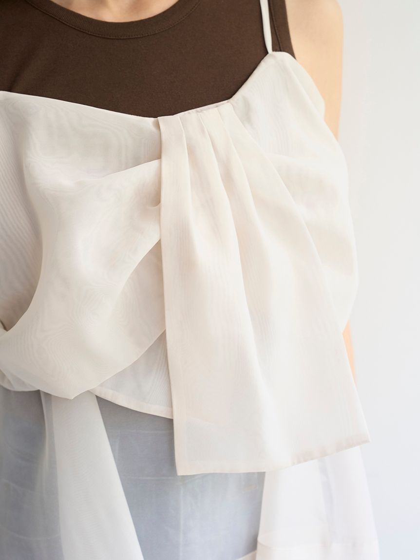 SNIDEL「デザインブラウスSETノースリカットソー」|タンクトップ|