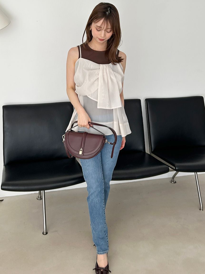 SNIDEL「デザインブラウスSETノースリカットソー」|タンクトップ|