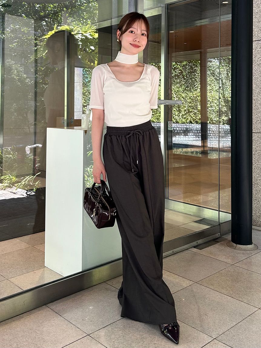 SNIDEL「フロッキーチュールカットプルオーバー」|Tシャツ・カットソー|