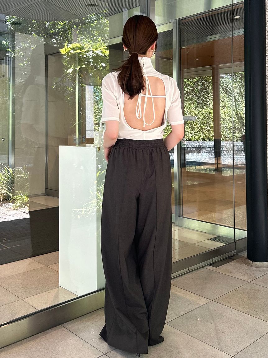 SNIDEL「フロッキーチュールカットプルオーバー」|Tシャツ・カットソー|