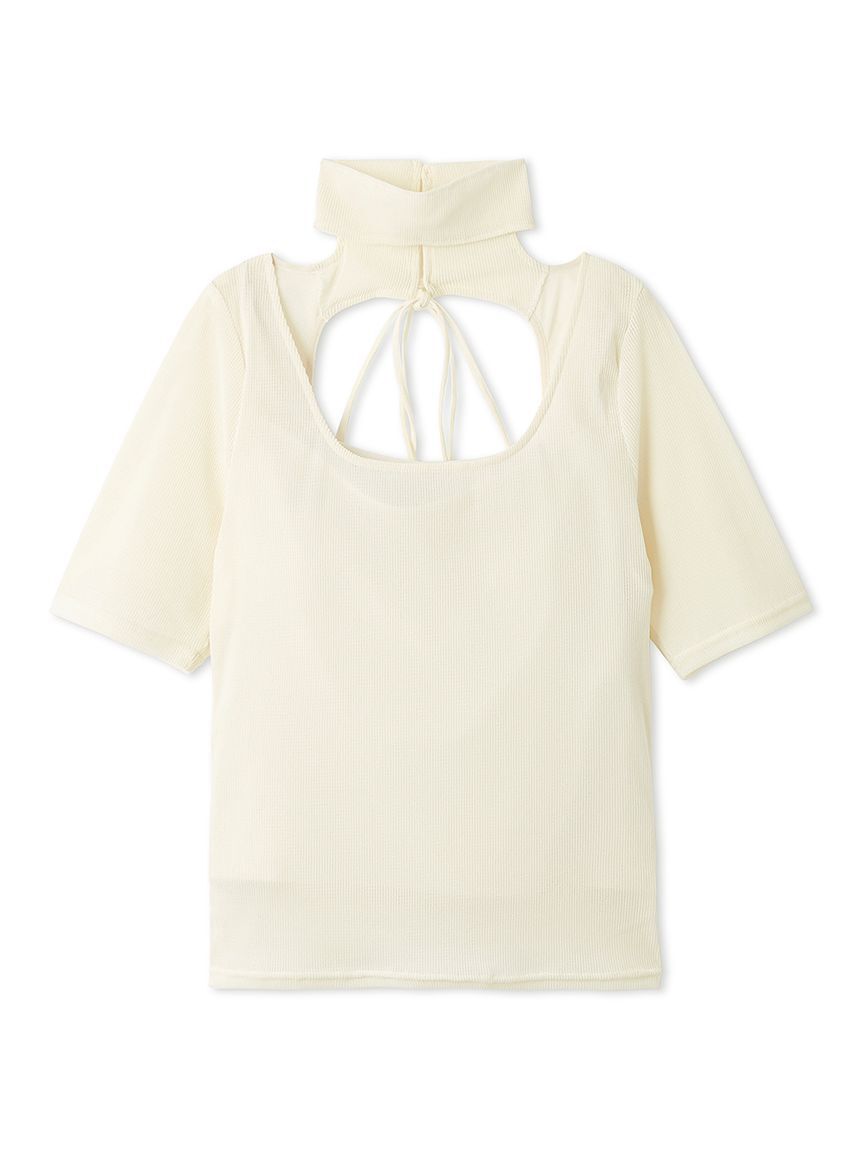 SNIDEL「フロッキーチュールカットプルオーバー」|Tシャツ・カットソー|