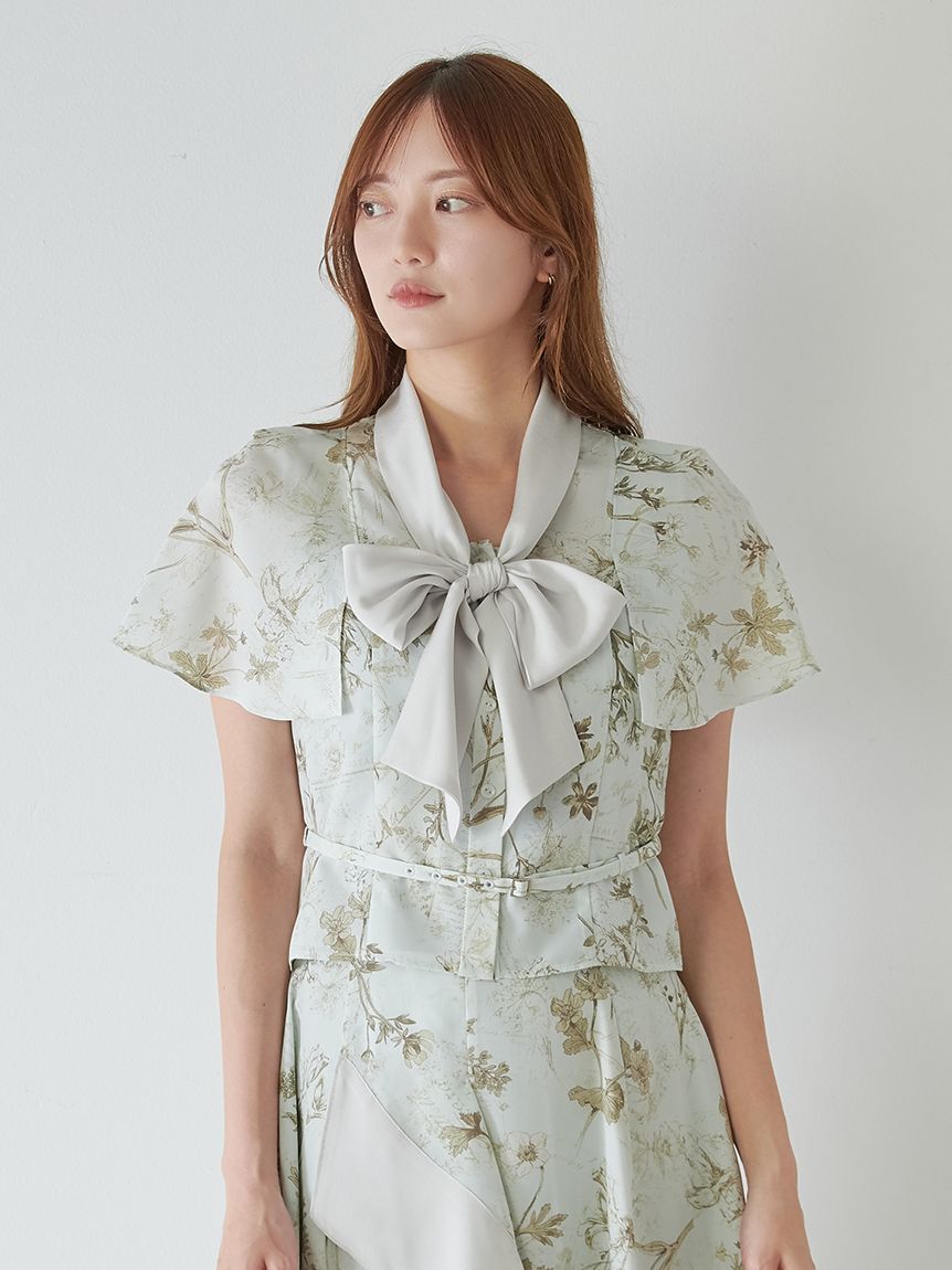 SNIDEL「ボウタイケープブラウス」|シャツ・ブラウス|MNT