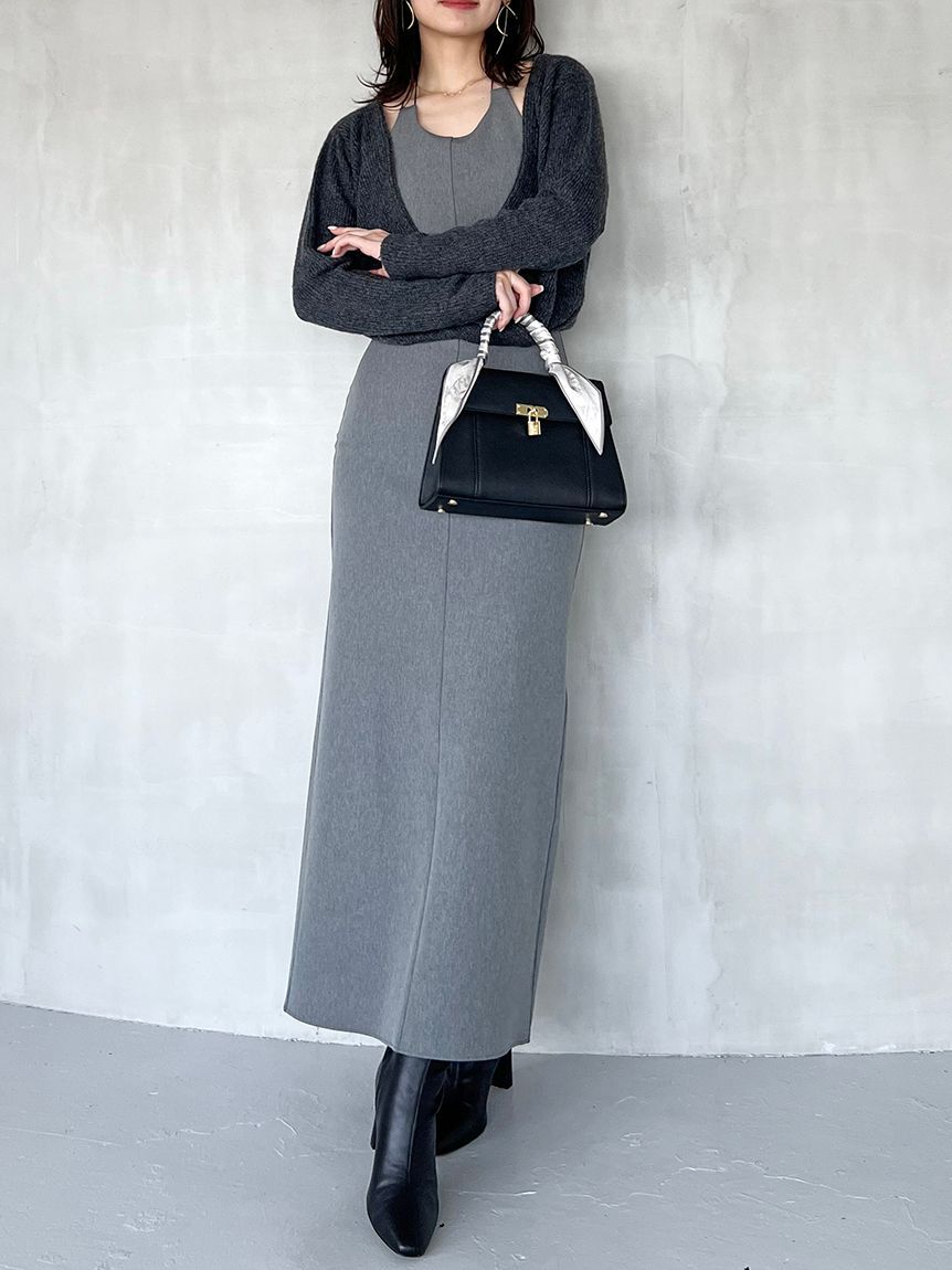 SNIDEL「カシュクールニットセットホルターワンピース」|ワンピース|