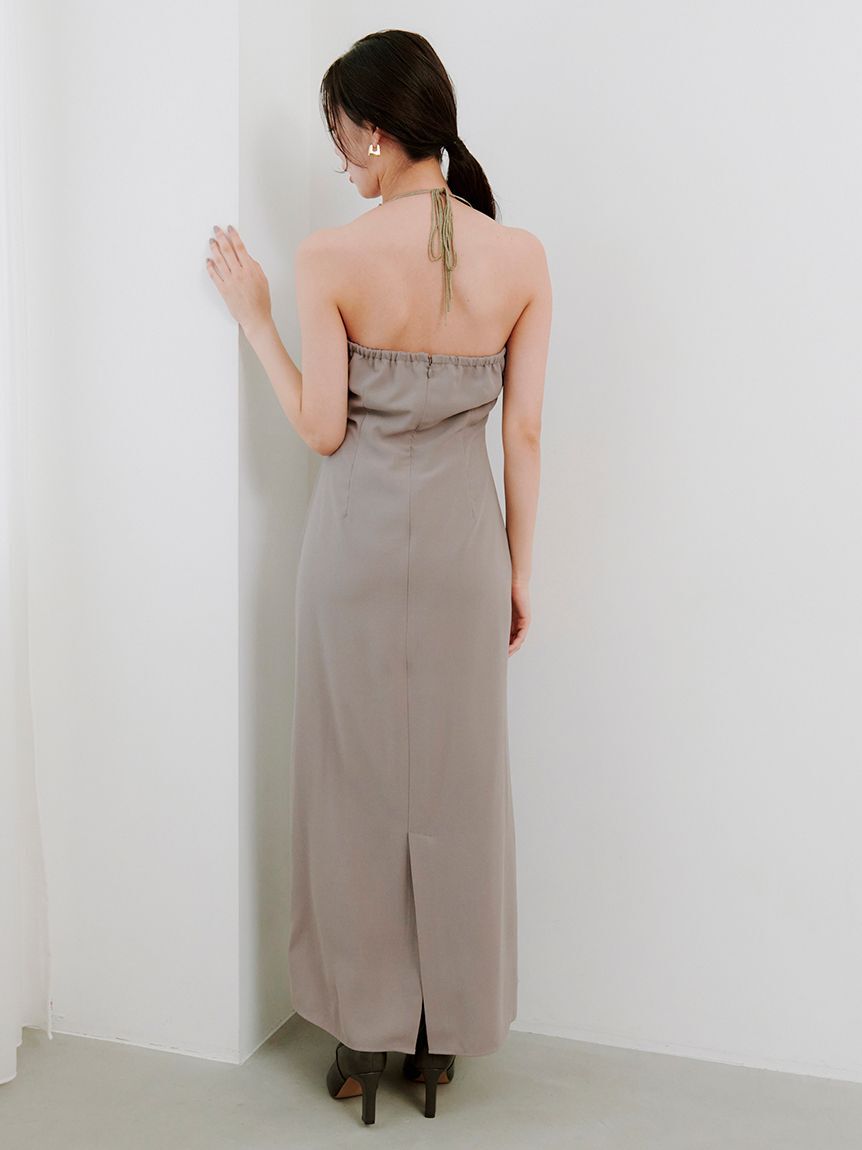 SNIDEL「カシュクールニットセットホルターワンピース」|ワンピース|