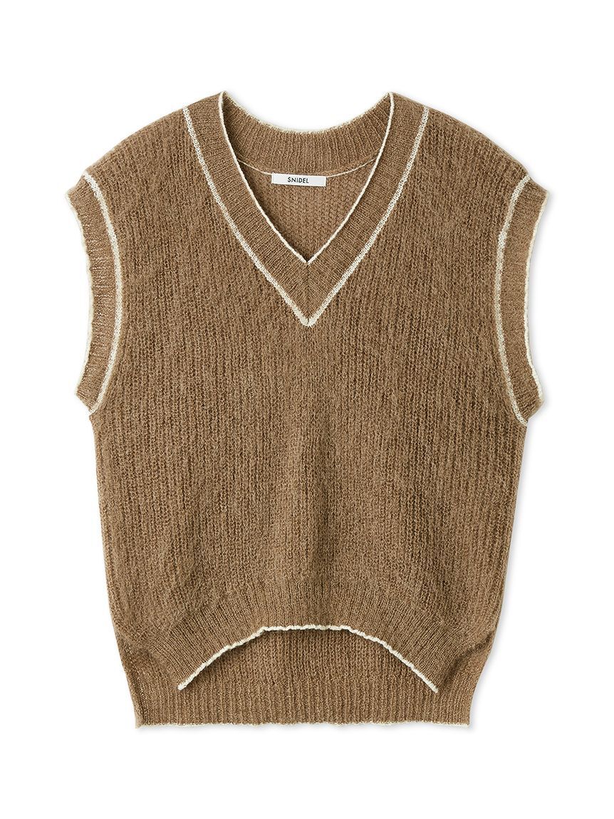 SNIDEL「オーバーサイズニットベスト」|ニット・セーター|CML