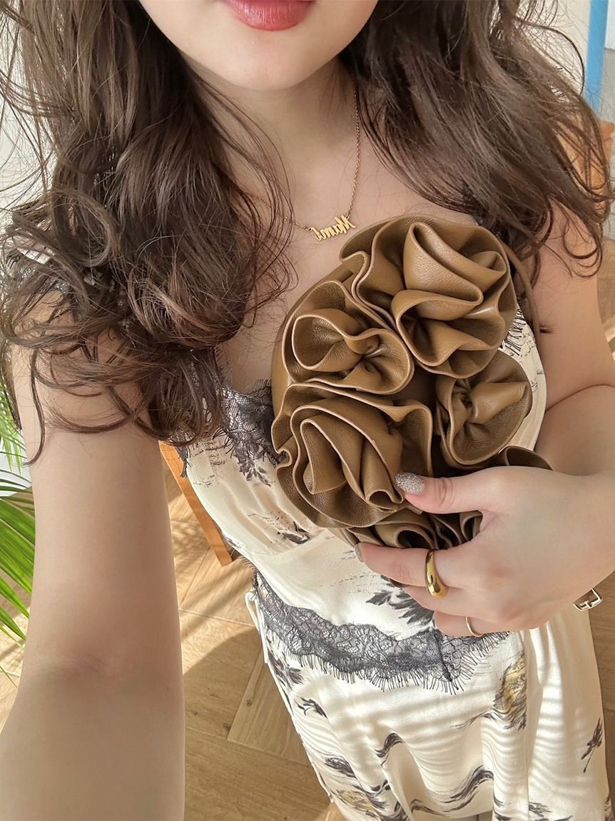 SNIDEL「レーストリムプリントキャミワンピース」|ワンピース|