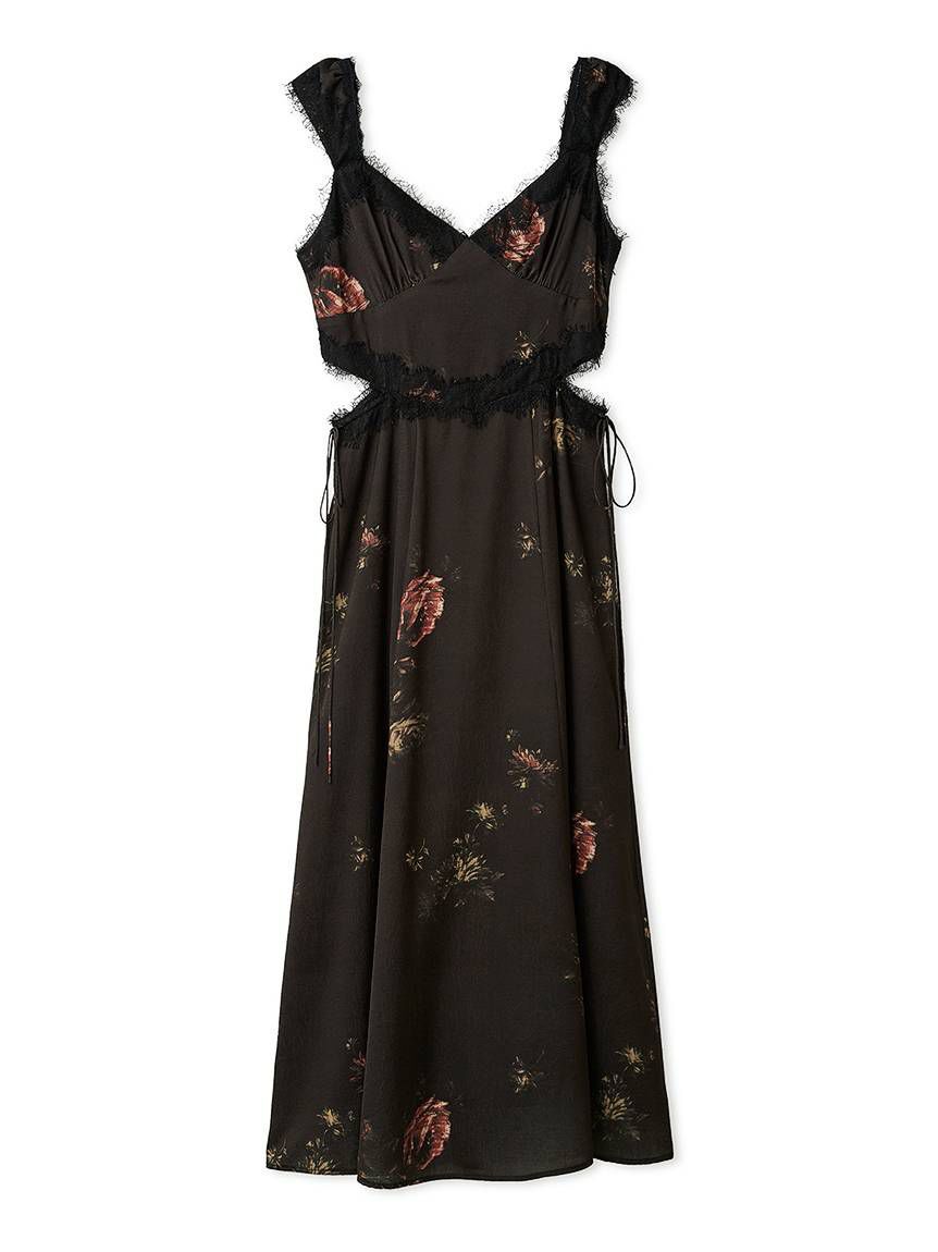 SNIDEL「レーストリムプリントキャミワンピース」|ワンピース|