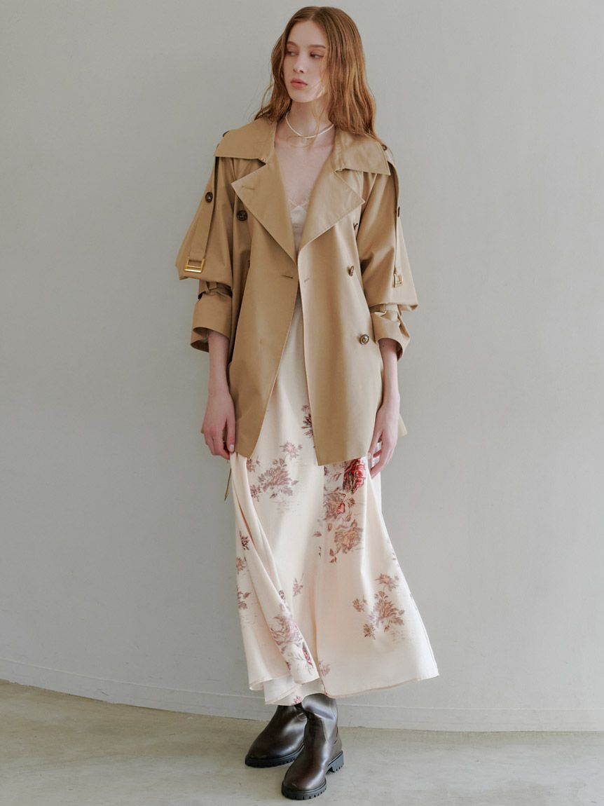 SNIDEL「レーストリムプリントキャミワンピース」|ワンピース|