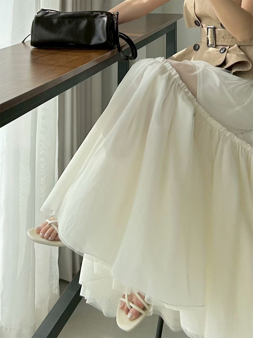 SNIDEL「トレンチチュールセットドレス」|ドレス|