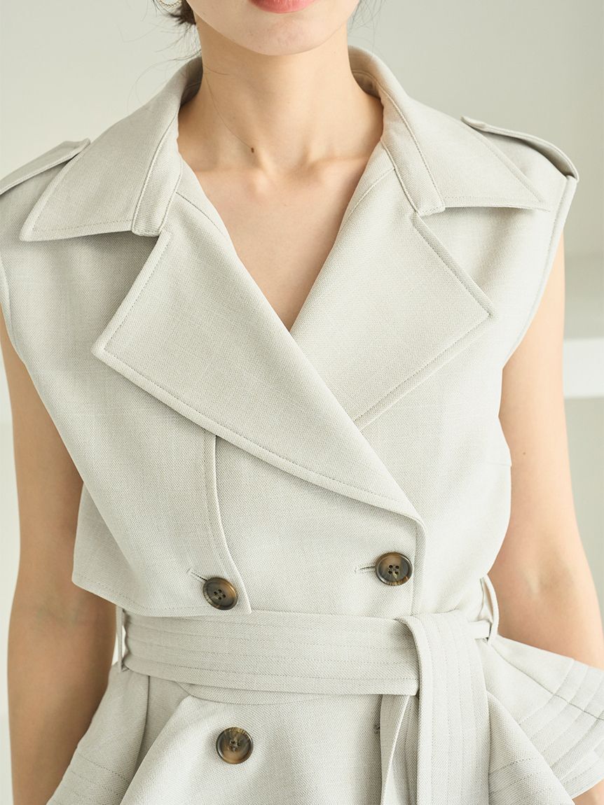 SNIDEL「トレンチチュールセットドレス」|ドレス|