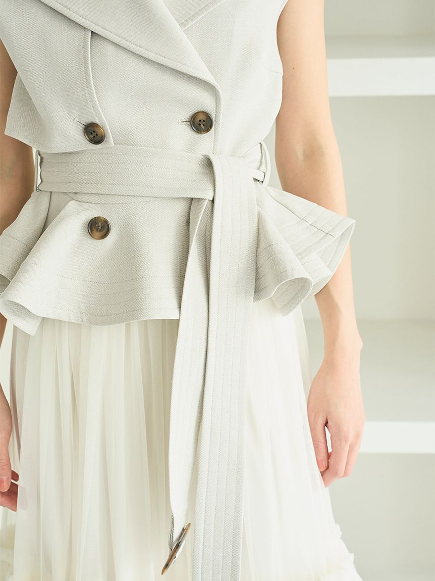 SNIDEL「トレンチチュールセットドレス」|ドレス|