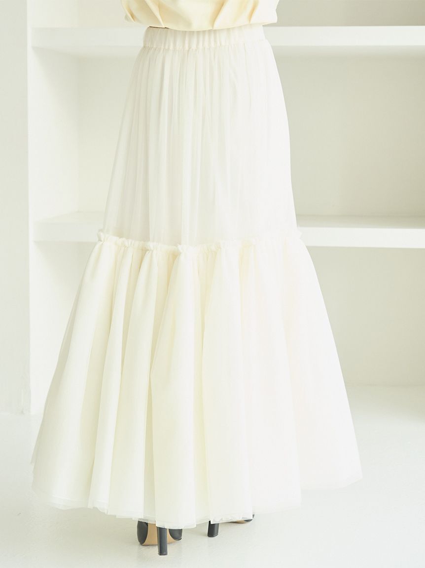 SNIDEL「トレンチチュールセットドレス」|ドレス|