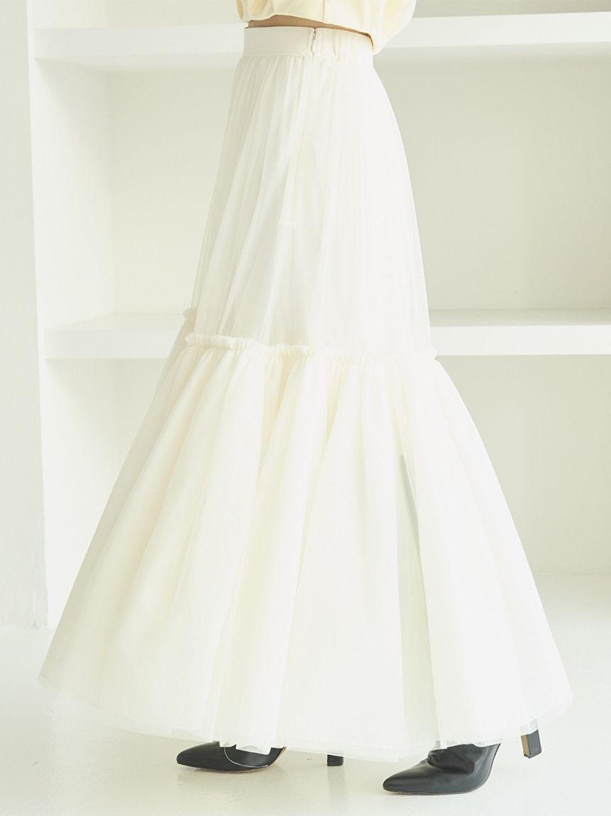 SNIDEL「トレンチチュールセットドレス」|ドレス|