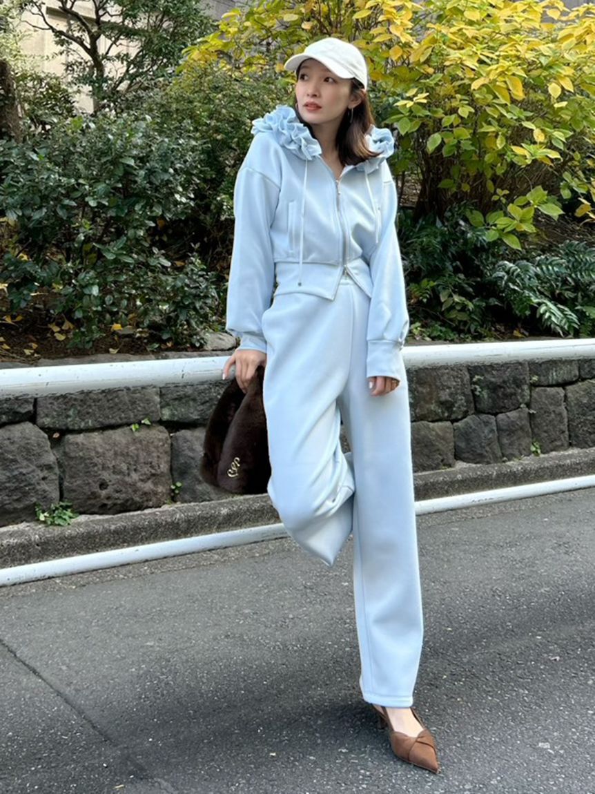 SNIDEL「ボンディングロングパンツ」|チノ|