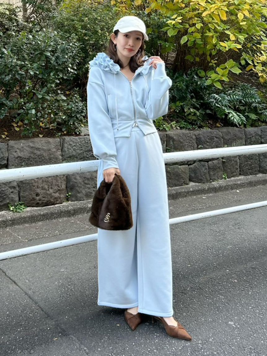 SNIDEL「ボンディングロングパンツ」|チノ|LBLU