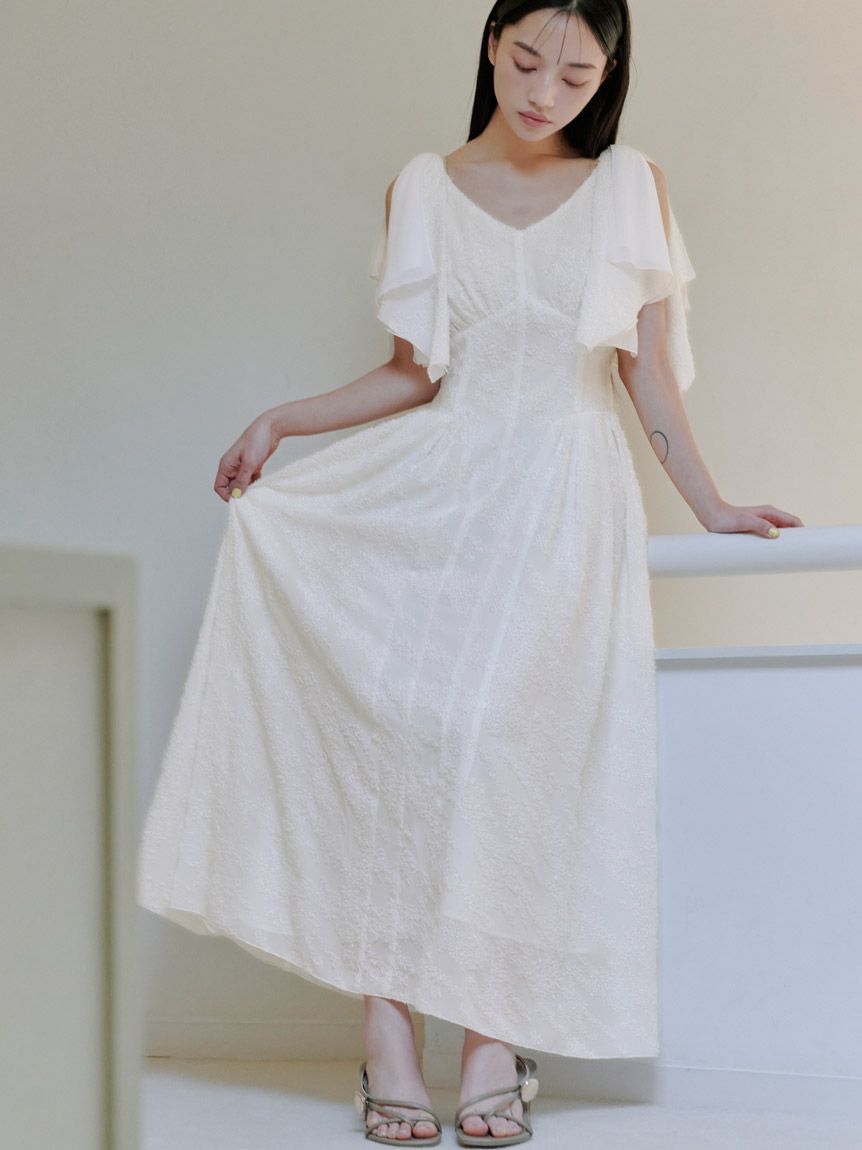 SNIDEL「リボンジャガードワンピース」|ワンピース|