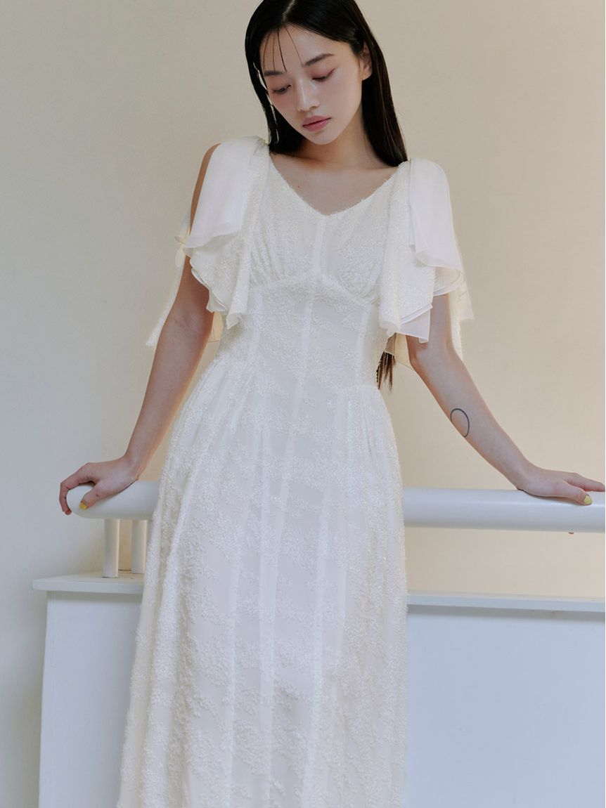 SNIDEL「リボンジャガードワンピース」|ワンピース|