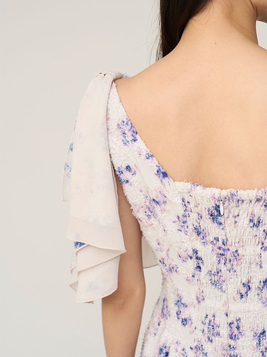 SNIDEL「リボンジャガードワンピース」|ワンピース|