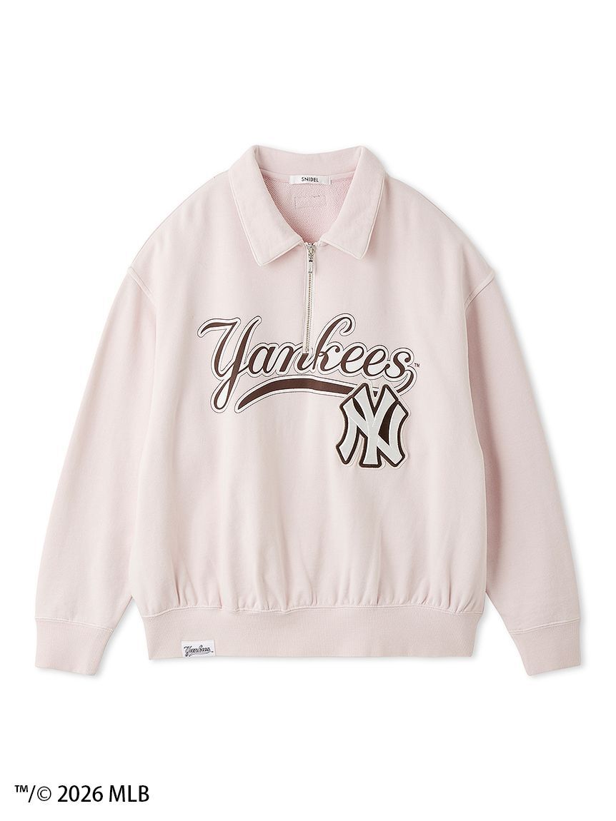 SNIDEL「【MLB】Sustainableハーフジップスウェット」|スウェット・ジャージ|PNK