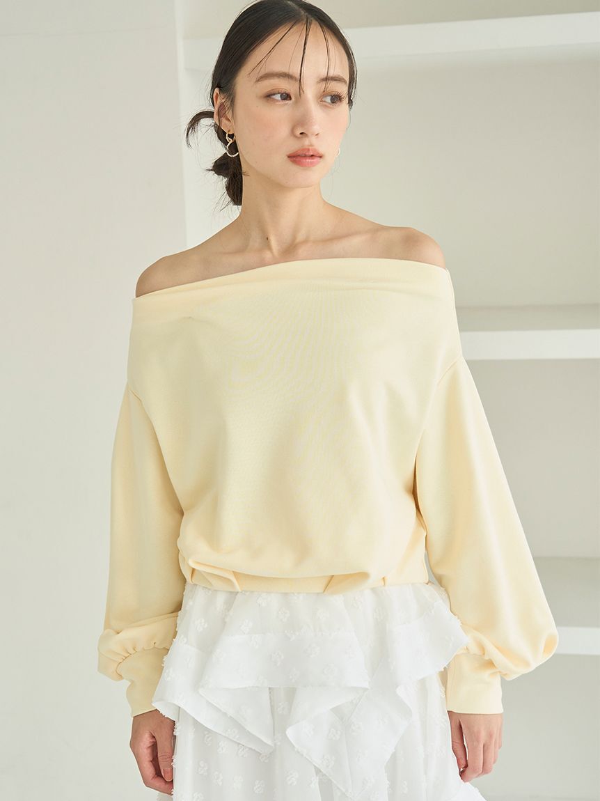 SNIDEL「オフショルタックスエット」|スウェット・ジャージ|