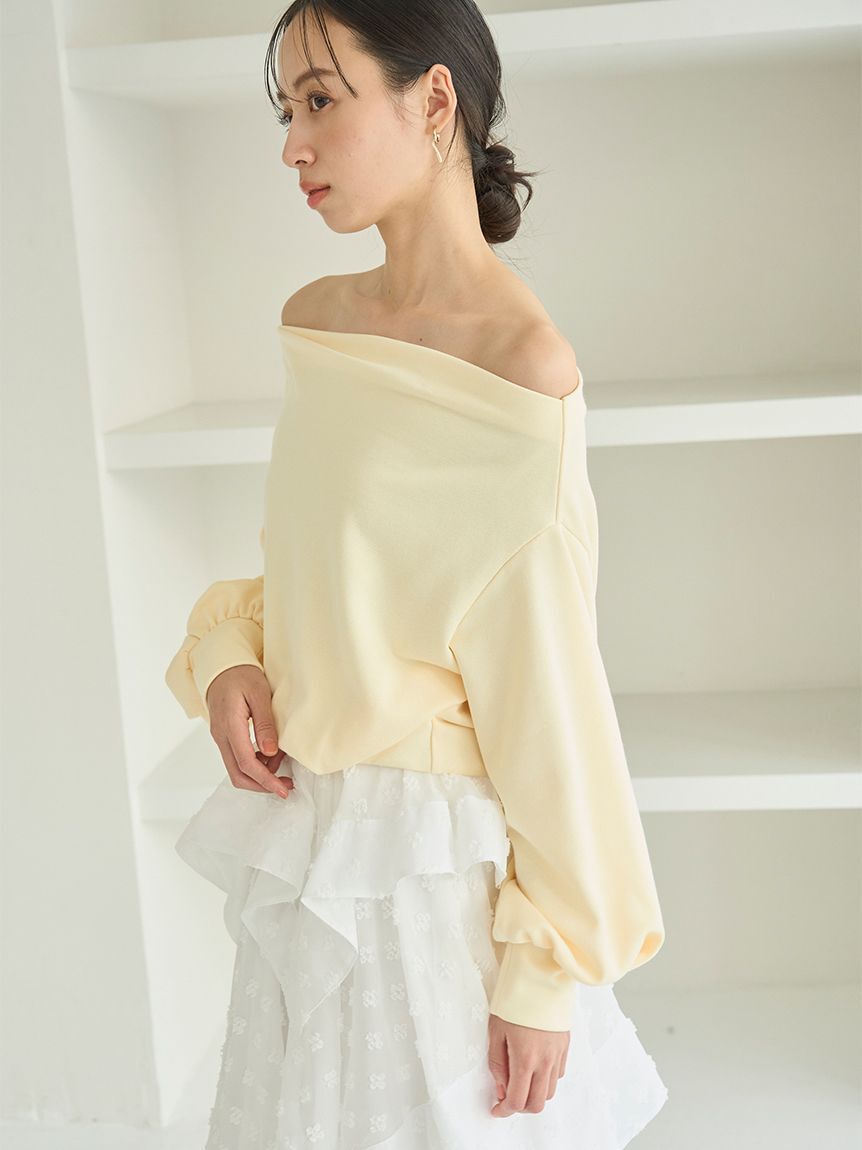 SNIDEL「オフショルタックスエット」|スウェット・ジャージ|